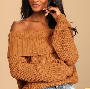 BRAND NEW! Lulu's off the shoulder sweater